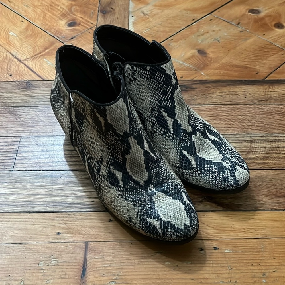 Sam Edelman snakeskin bootie